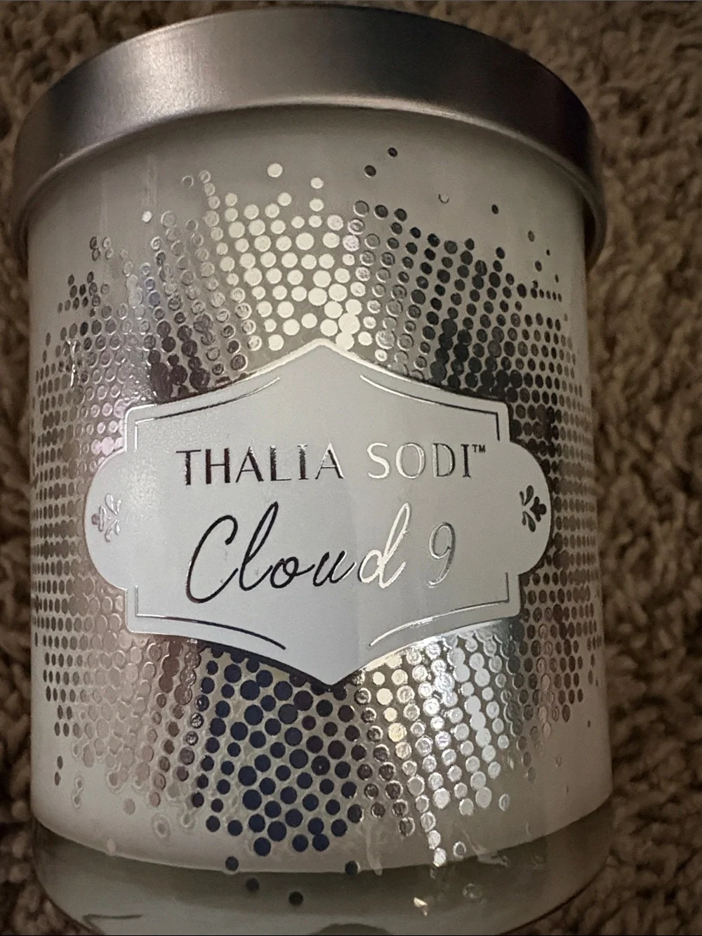 Thalia Sodi Silver & White Cloud 9 Decorative Candle